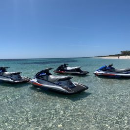 a small boat in a body of water