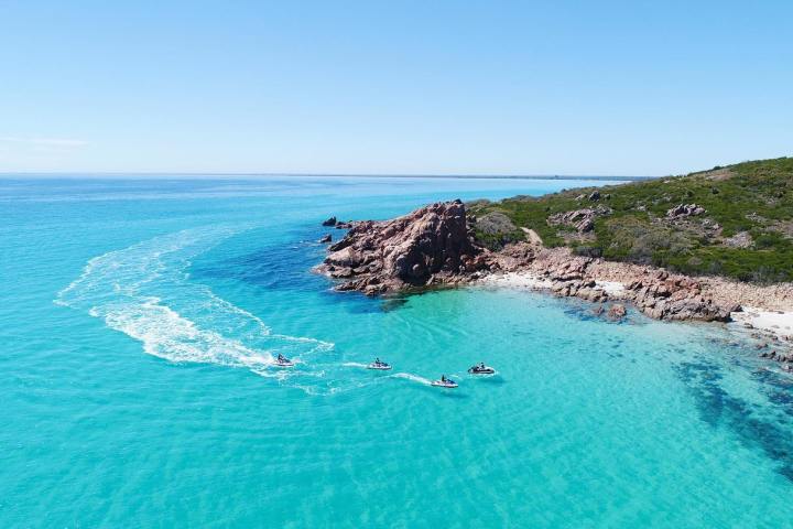 an island in the middle of a body of water