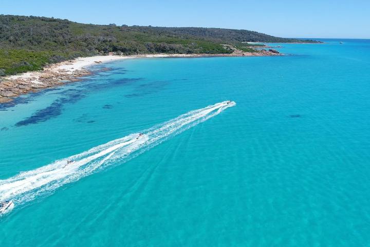 an island in the middle of a body of water