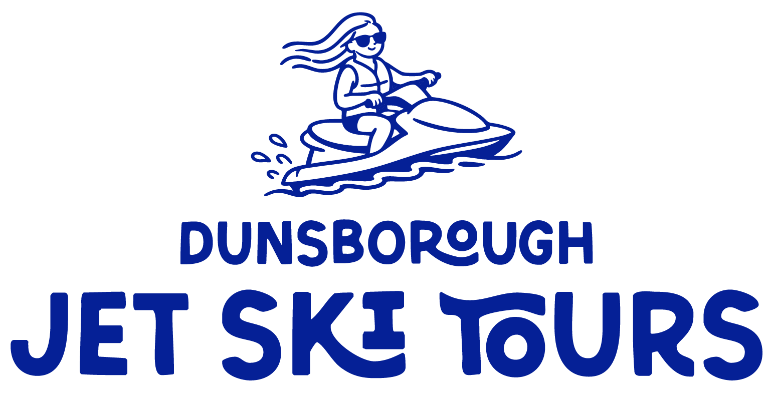 Dunsborough Jet Ski Tours logo with a person on a jet ski.